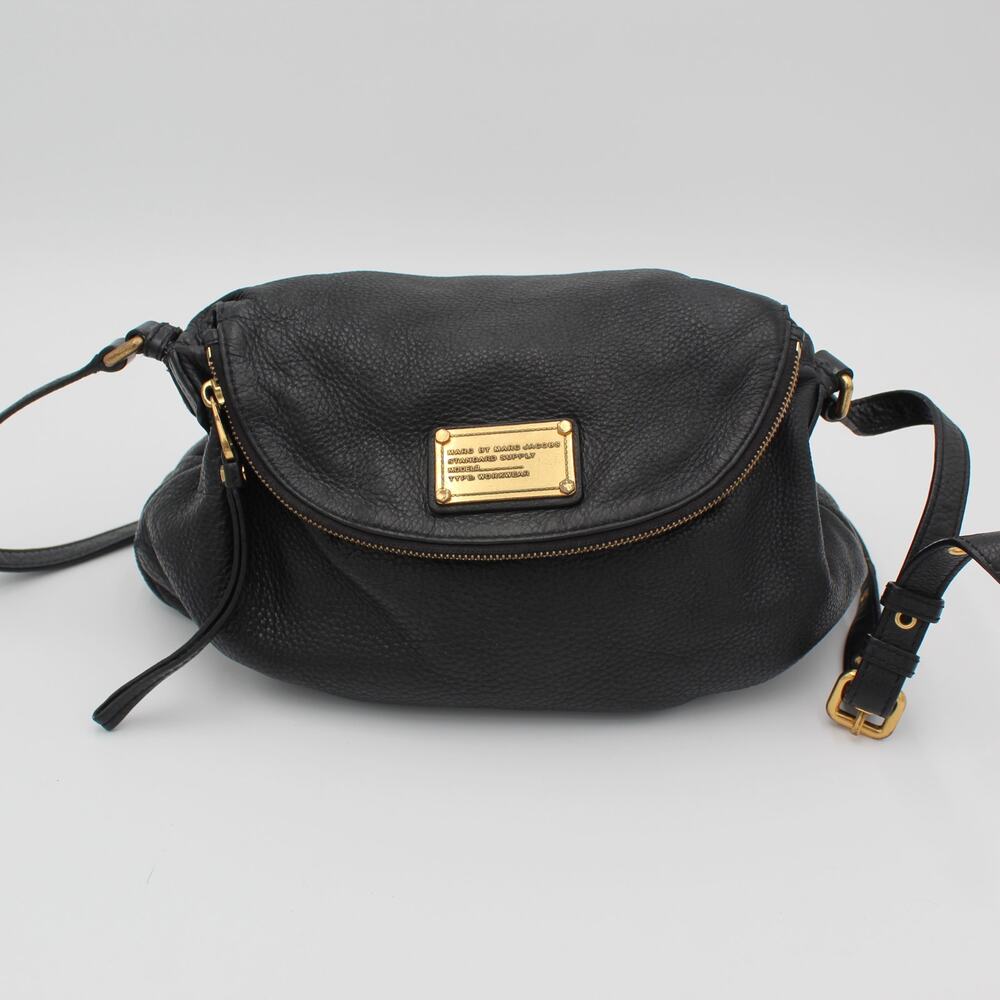 Marc By Marc Jacobs Q Natasha Y2K Crossbody Bag Black Pebbled Leather Boho